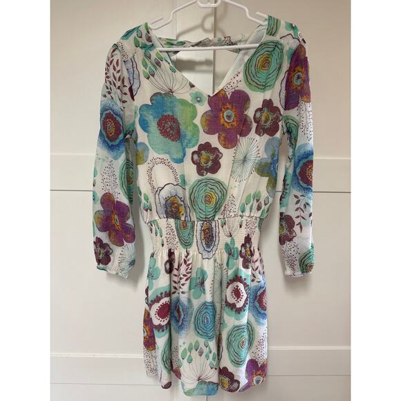 Floral Mini‎ Dress or Tunic sz S - Picture 1 of 4